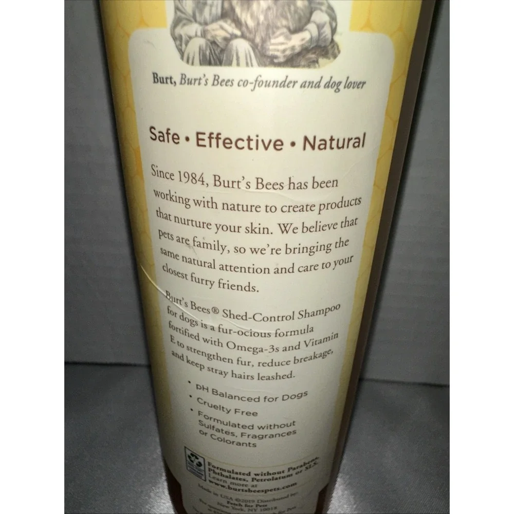 Burt'S Bees for Pets Shed Control Shampoo for Dogs with Omega-3 and Vitamin E, 9